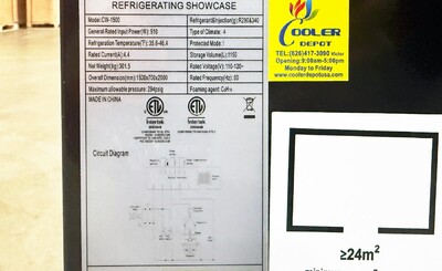 NSF 59 Inches 4 Side Glass Cooler  case Refrigerator  CW-1500