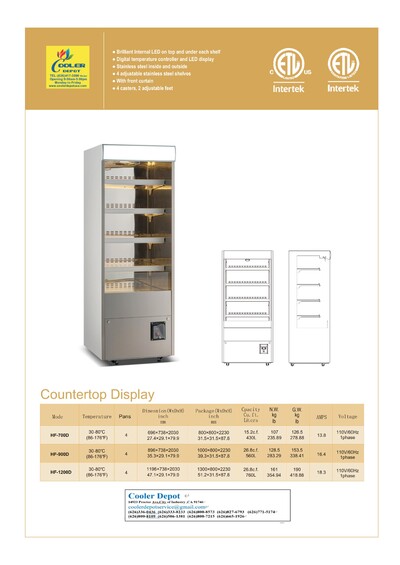 NSF 27 Ins Self Service Hot Food Display Warmer HF-700D