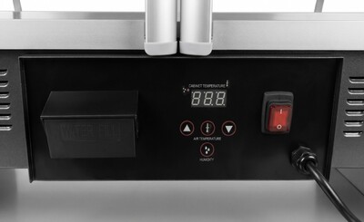 NSF Front Flip-down Glass Countertop Display Warmer HW-2PD-1