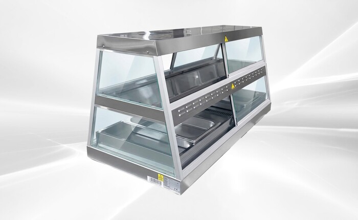 NSF Sliding Glass Door Countertop Display Warmer HWS-4PD