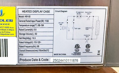 NSF 27 ins 2 Shelf Countertop Food Warmer Display HW-80