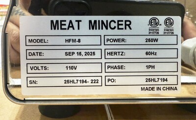NSF 250W Commercial Stainless Steel Meat Grinder HFM-8