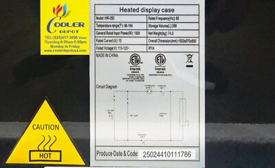 NSF 57 ins Heated Showcase HW-250