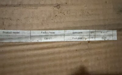 [Parts] CW-571 bakery refrigerator Front Glass