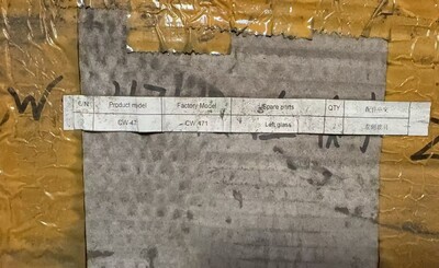 [Parts] CW-471 bakery refrigerator Left Glass