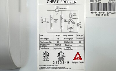 NSF 76 inches Horizontal Double Doors Freezer XF-650