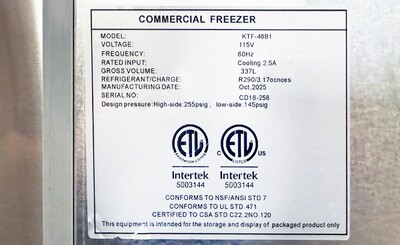 NSF Undercounter freezer 48 ins KTF-48B1