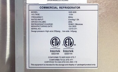 NSF 2 Drawer Refrigerated Chef Base KAR-60