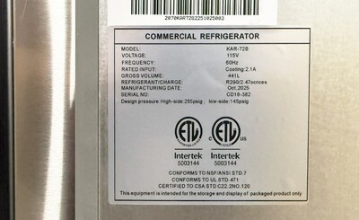 NSF Refrigerated 4 Drawers Chefs Base KAR-72