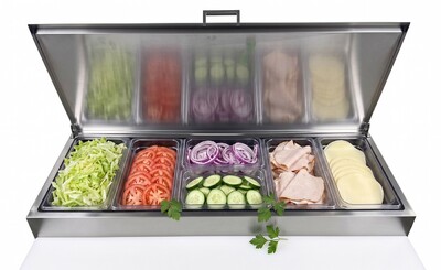 NSF Pizza Prep Table Stainless Refrigerator KBR-44