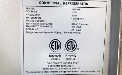 NSF Pizza Prep Table Stainless Refrigerator KBR-44