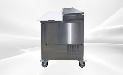 NSF 2 Solid Doors Pizza Prep Table Stainless Refrigerator KBR-66