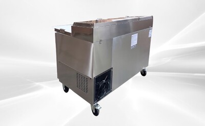 NSF 2 Solid Doors Pizza Prep Table Stainless Refrigerator KBR-66