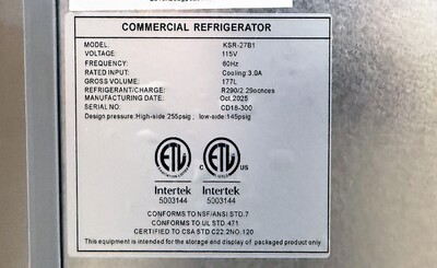 NSF Sandwich Prep Table 27 inches Refrigerator KSR-27B1