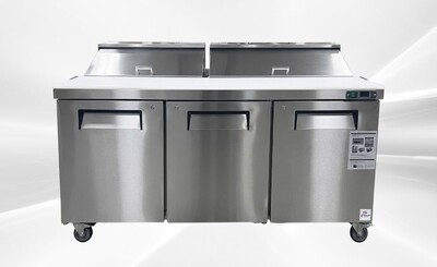 NSF Sandwich Prep Table 72 inches Refrigerator KSR-72B1