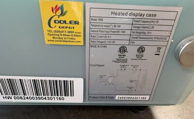 Clearance NSF Heated Display Case 8 pan hot food 17569L1216