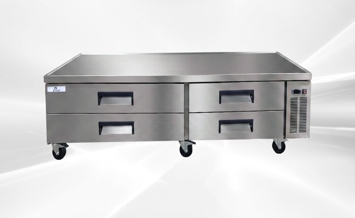 NSF 84 inches Refrigerated 4 Drawers Chefs Base CB84
