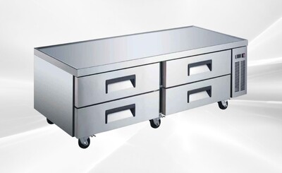 NSF 84 inches Refrigerated 4 Drawers Chefs Base CB84