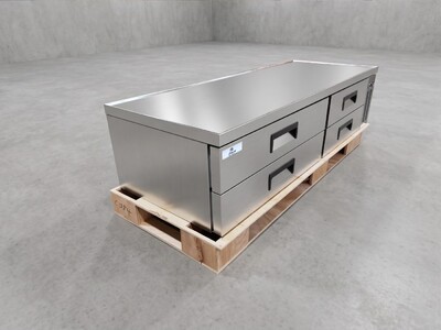 NSF 84 inches Refrigerated 4 Drawers Chefs Base CB84