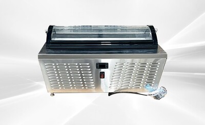 NSF 4 pan Curved Glass Cover Gelato Ice Cream Display DW-67R