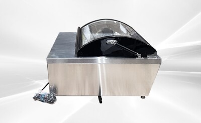 NSF 4 pan Curved Glass Cover Gelato Ice Cream Display DW-67R
