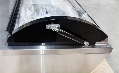 NSF 4 pan Curved Glass Cover Gelato Ice Cream Display DW-67R