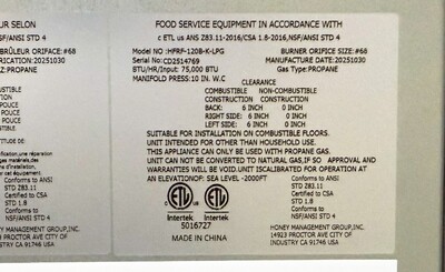 Open Pot NSF 40lbs LP Gas  Fryer HFRF-120B-K-LPG