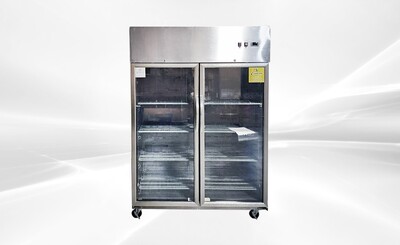 NSF Two Glass Door Top Mount Refrigerator Cooler E60ARG