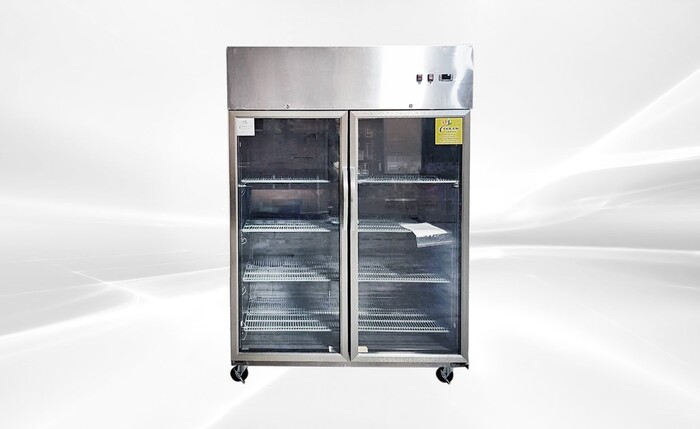 NSF Two Glass Door Top Mount Refrigerator Cooler E60ARG