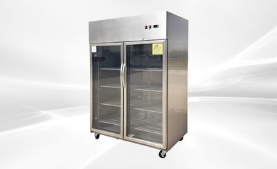 NSF Two Glass Door Top Mount Refrigerator Cooler E60ARG