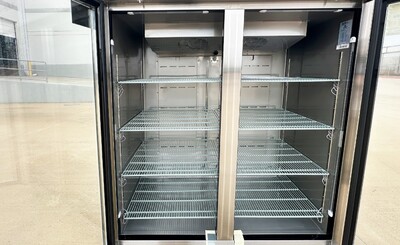 NSF Two Glass Door Top Mount Refrigerator Cooler E60ARG