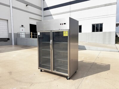 NSF Two Glass Door Top Mount Refrigerator Cooler E60ARG