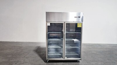 NSF Two Glass Door Top Mount Refrigerator Cooler E60ARG