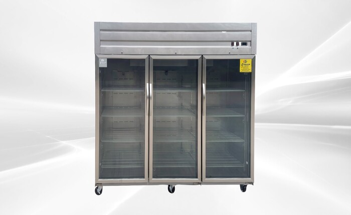 NSF Merchandiser Three Door Top Mount Refrigerator E90ARG
