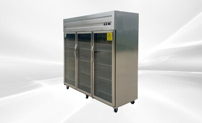 NSF Merchandiser Three Door Top Mount Refrigerator E90ARG