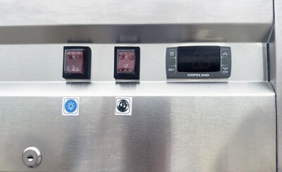 NSF Merchandiser Three Door Top Mount Refrigerator E90ARG