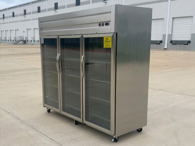 NSF Merchandiser Three Door Top Mount Refrigerator E90ARG