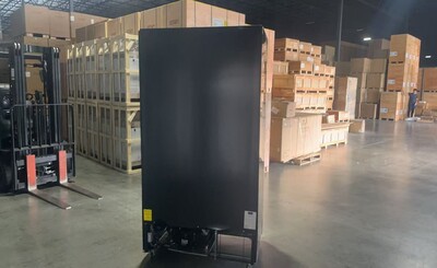 Clearance  44 ins Double Sliding Door Upright Cooler 74028H0211