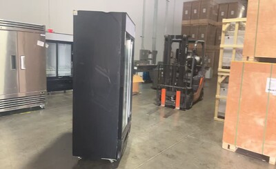 Clearance  44 ins Double Sliding Door Upright Cooler 74028H0211