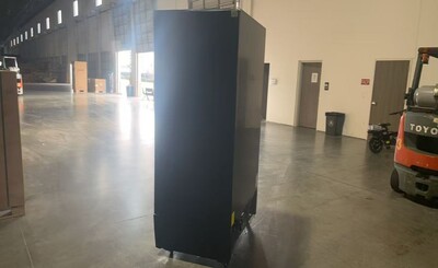 Clearance  44 ins Double Sliding Door Upright Cooler 74028H0211