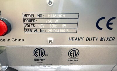 NSF 10 qt Bakery Dough Mixer HLM-10A