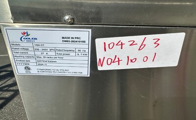 Clearance Undercounter high temperature Dishwasher 104263N0410
