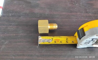 [Parts] Coupling 3/8‘’×3/4‘’ Gas Connector 01