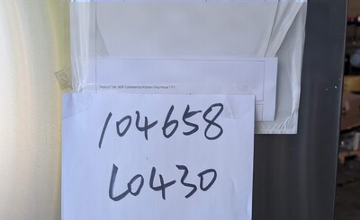 Clearance NSF Commercial Kitchen Only Hood 104658L0430