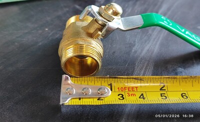 [Parts] Water Heater Ball Valve, Double Male Thread, 1/2 Inches
