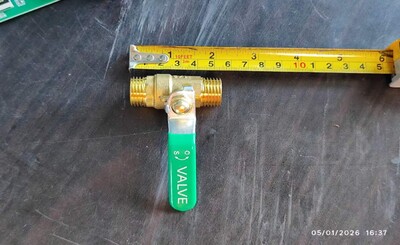 [Parts] Water Heater Ball Valve, Double Male Thread, 1/2 Inches