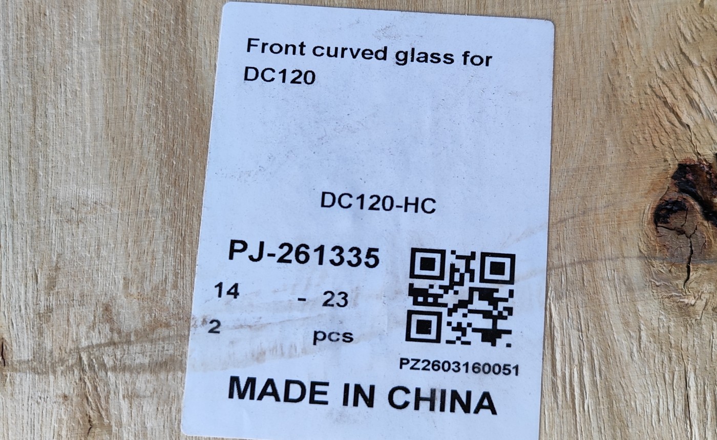 [Parts]DC120 Deli Refrigerator Case Front Curved Glass