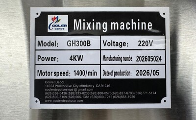 600L Dry Powder Metal Powder Blender Drum Tank Mixer 220v GH300