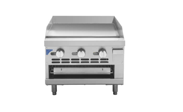 NSF 24 Inches Gas Countertop Raised Griddle Broiler GS24LTH
