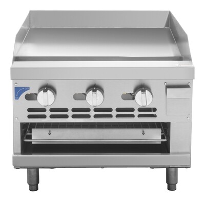 NSF 24 Inches Gas Countertop Raised Griddle Broiler GS24LTH